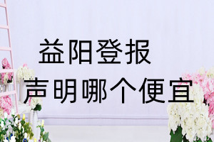 益陽登報聲明哪個便宜